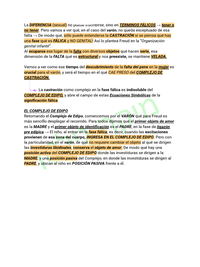 Complejo de Edipo y Castración en Freud | PDF | Complejo de Edipo ...