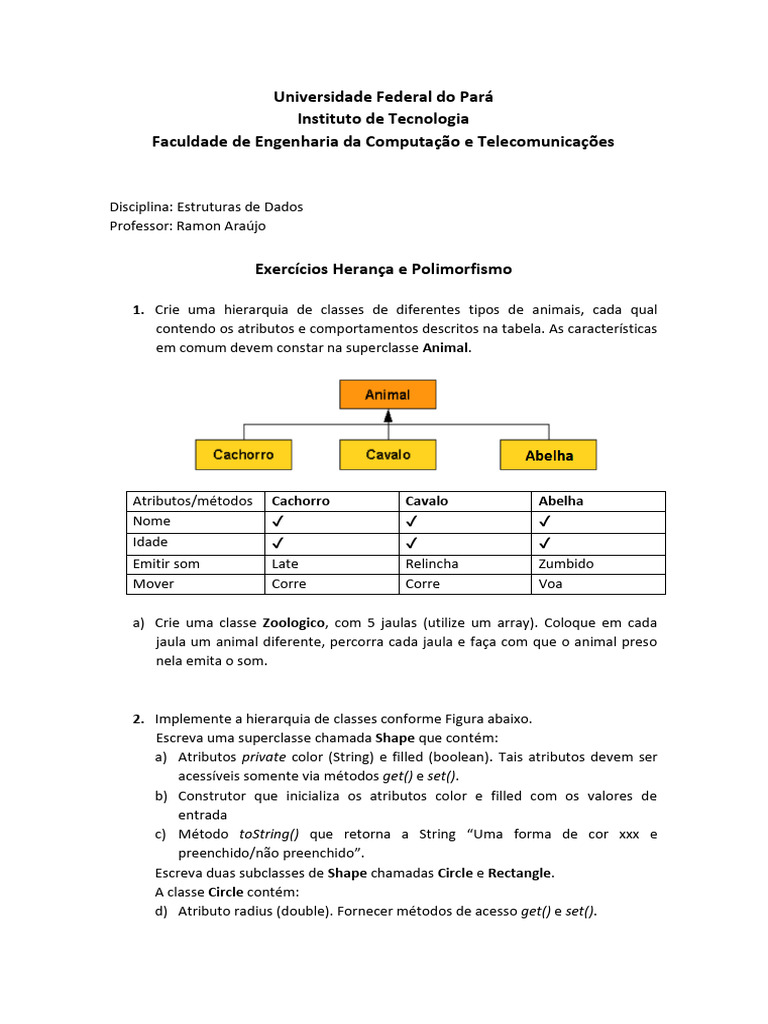 Exercícios de Herança em Java | PDF | Conta-poupança | Conta de transação