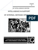 ARMY Intel. in Support of Internal Defense Ops 1998 63 Pgs