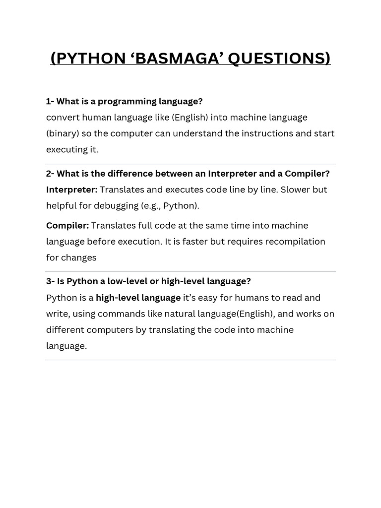 Python Programming Basics Explained | PDF | Python (Programming ...