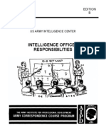 ARMY Intelligence Officer Responsibilities 1999 51 Pages