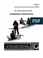 ARMY Interrogation - Screening Operations 1998 48 Pages