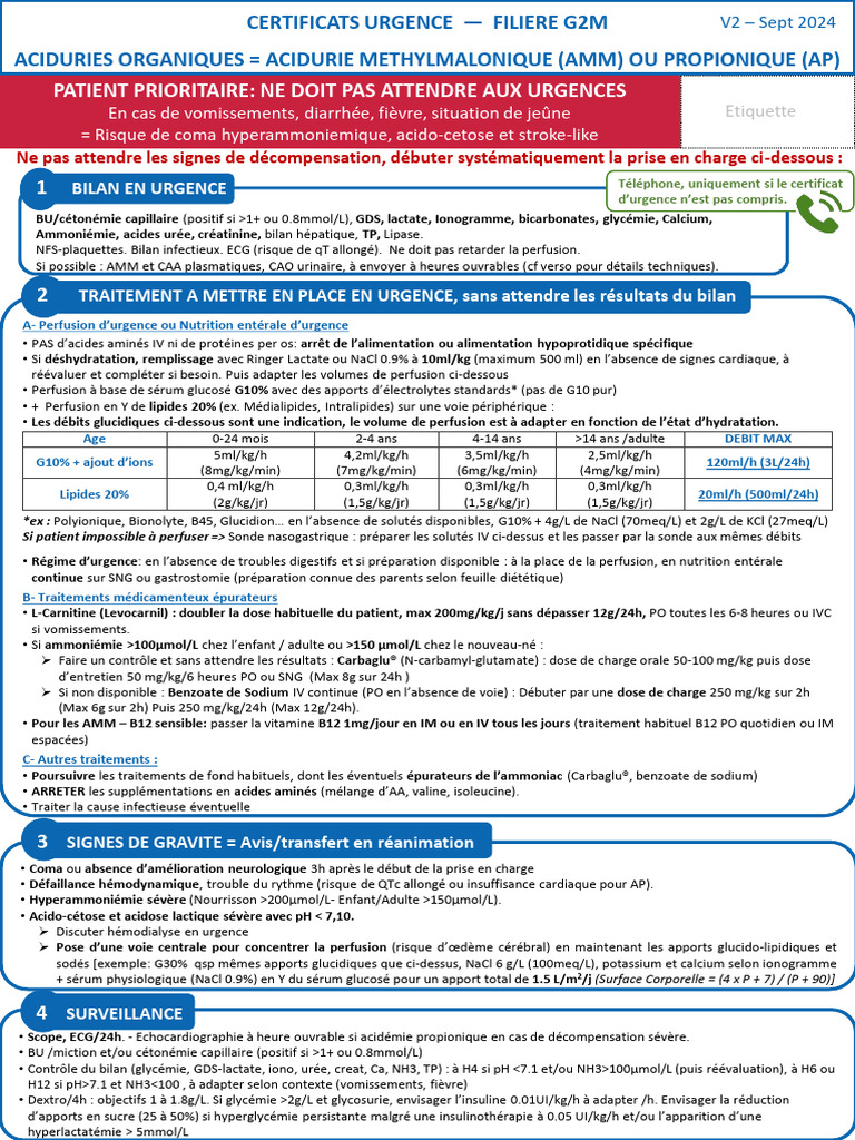 Prise en charge d'urgence des aciduries | PDF
