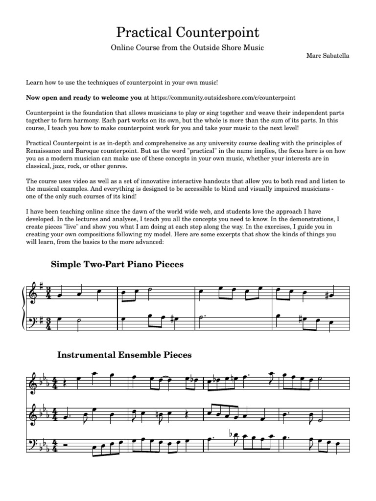 Master Counterpoint Techniques Online | PDF | Music Theory | Musical ...
