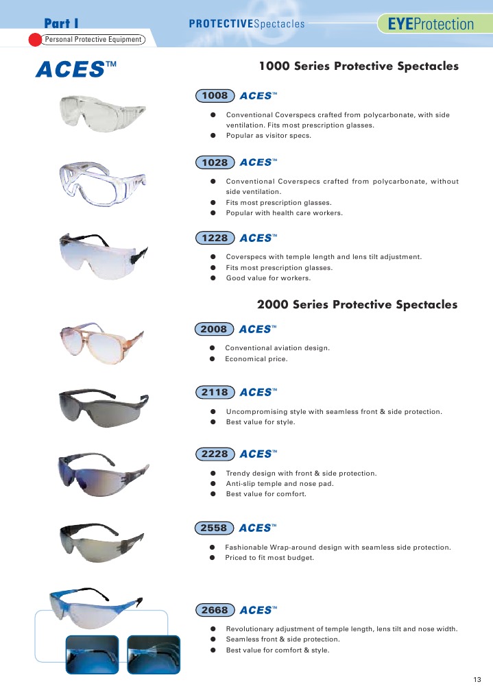 Eye Protection: 2000 & 1000 Series Specs | PDF