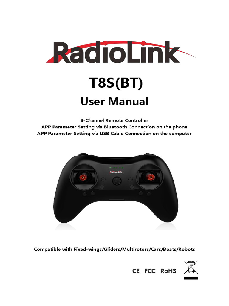 T8S 8-Channel Remote Controller Manual | PDF | Telephone | Computing