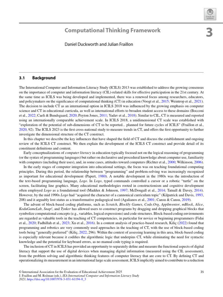 Computational Thinking in Education Insights | PDF | Thought | System