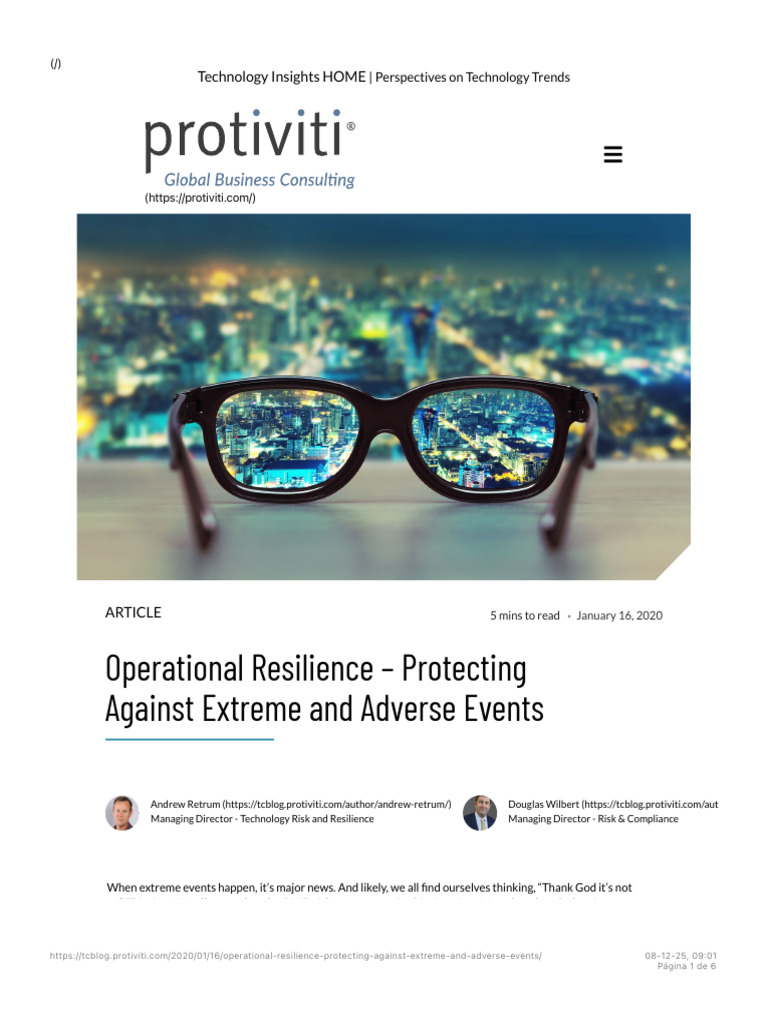 protiviti_Operational Resilience – Protecting Against Extreme and ...