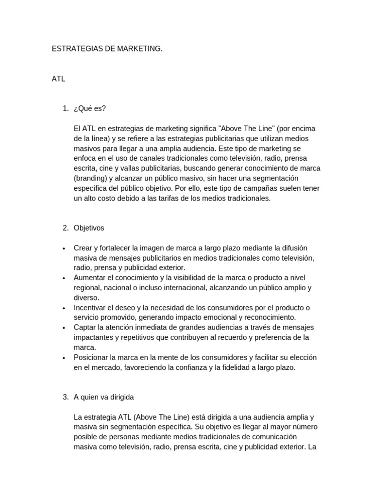 ESTRATEGIAS DE MARKETING | PDF | Publicidad | Marketing