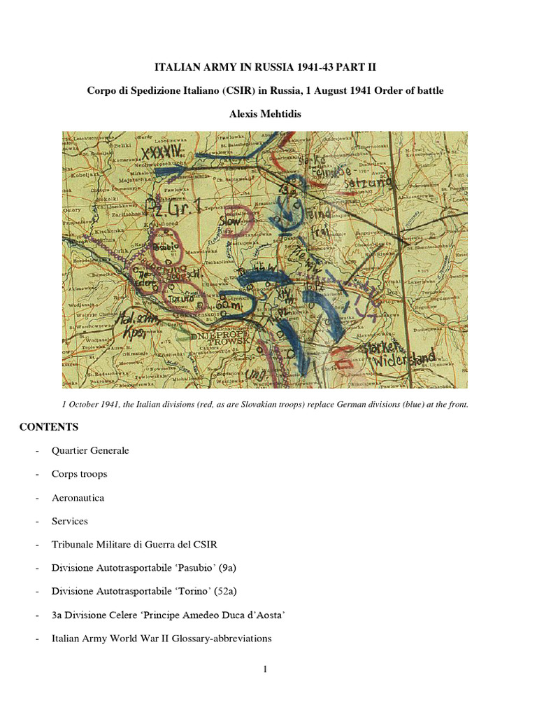 Italian Army in Russia 1941 43 Part II C | PDF