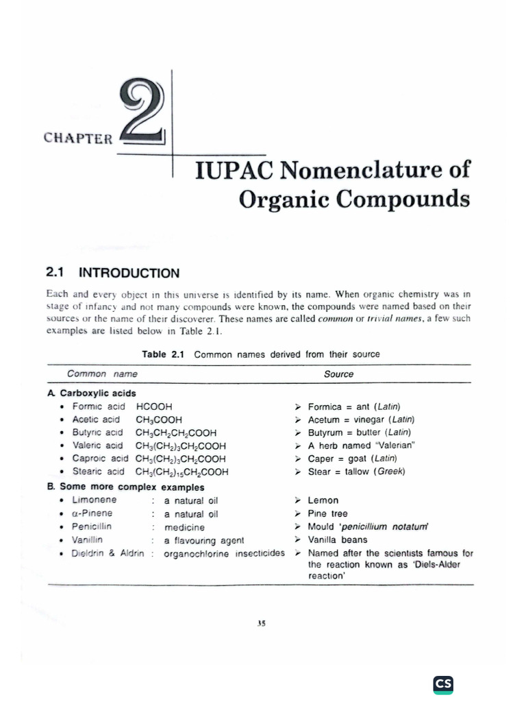 IUPAC Nomenclature | PDF