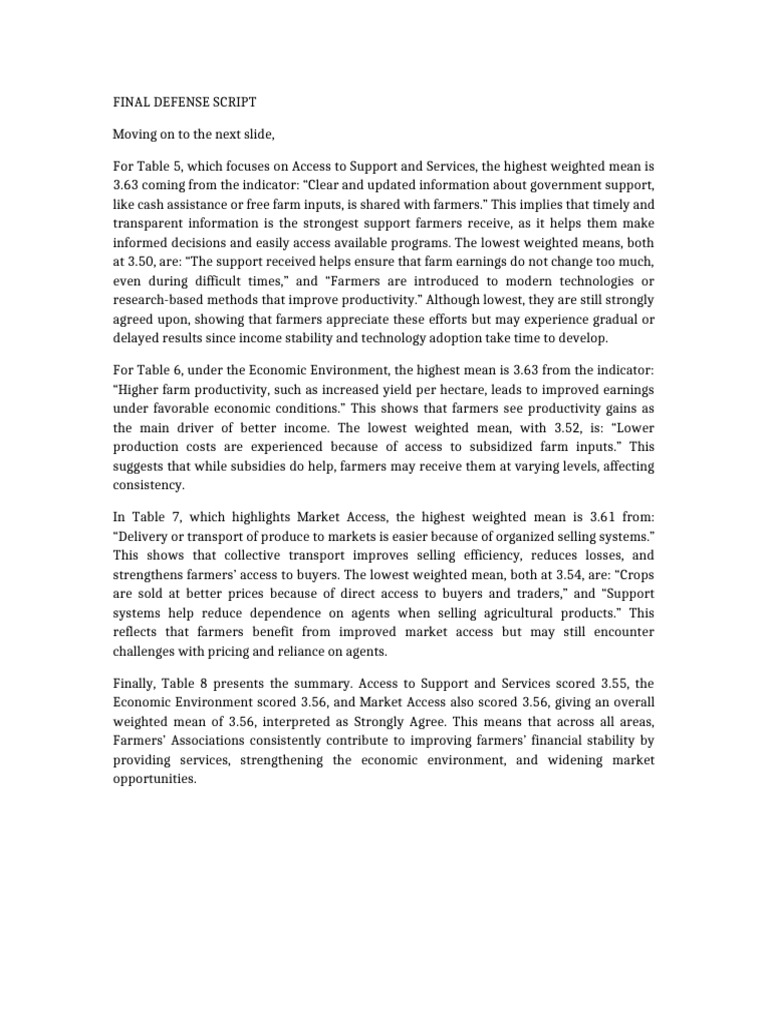 Final Defense Scriptt | PDF | Subsidy | Agriculture
