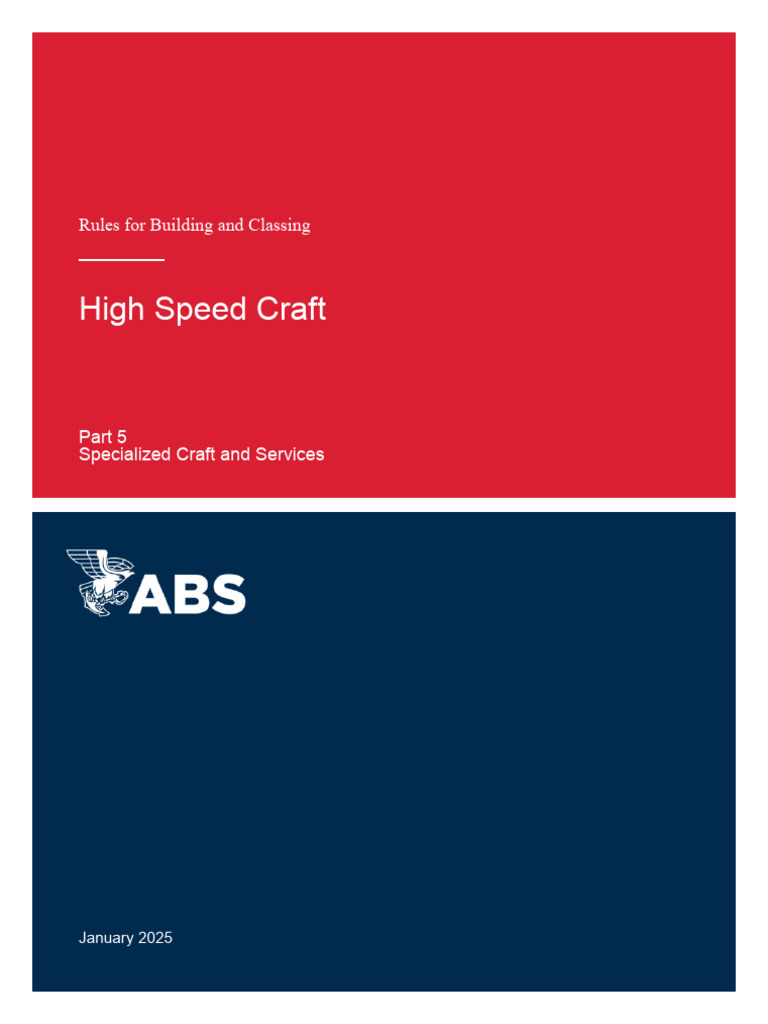 High Speed Craft Building Rules 2025 | PDF | Firefighter | Safety