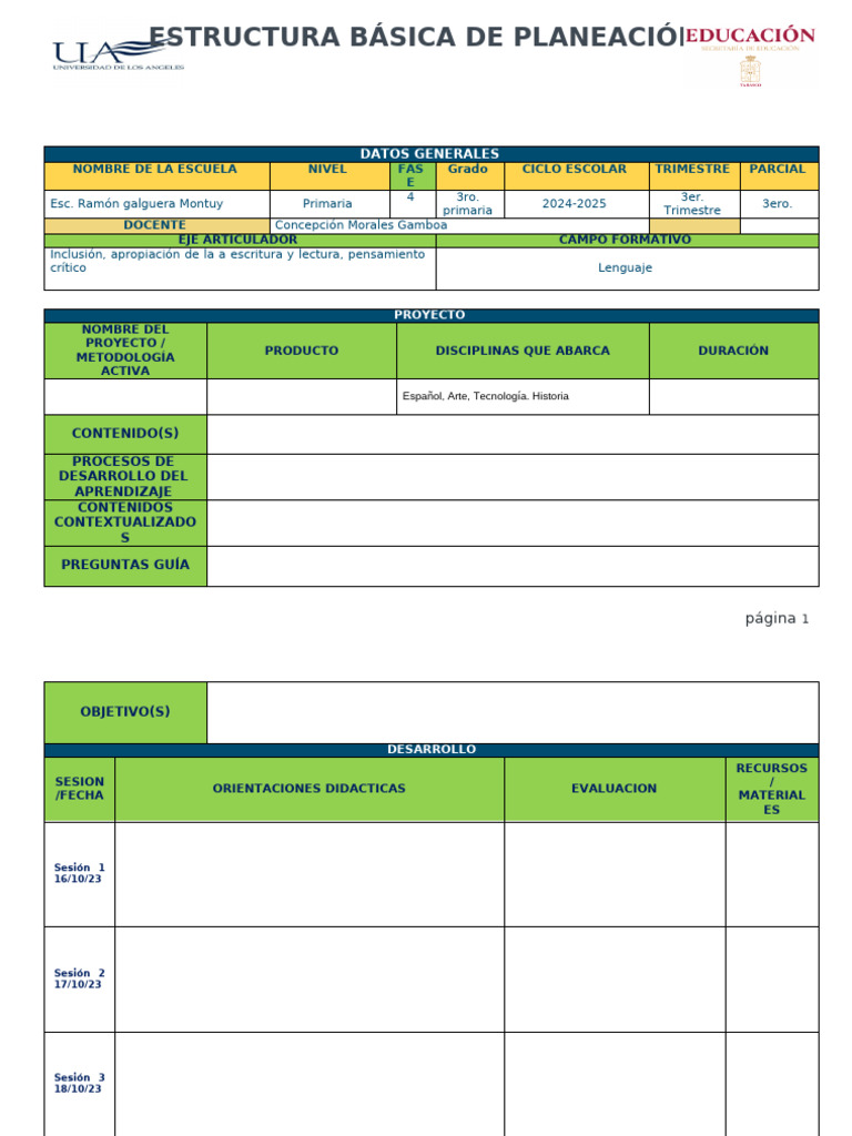 Planeación Educativa Primaria 2024-2025 | PDF | Evaluación | Aprendizaje