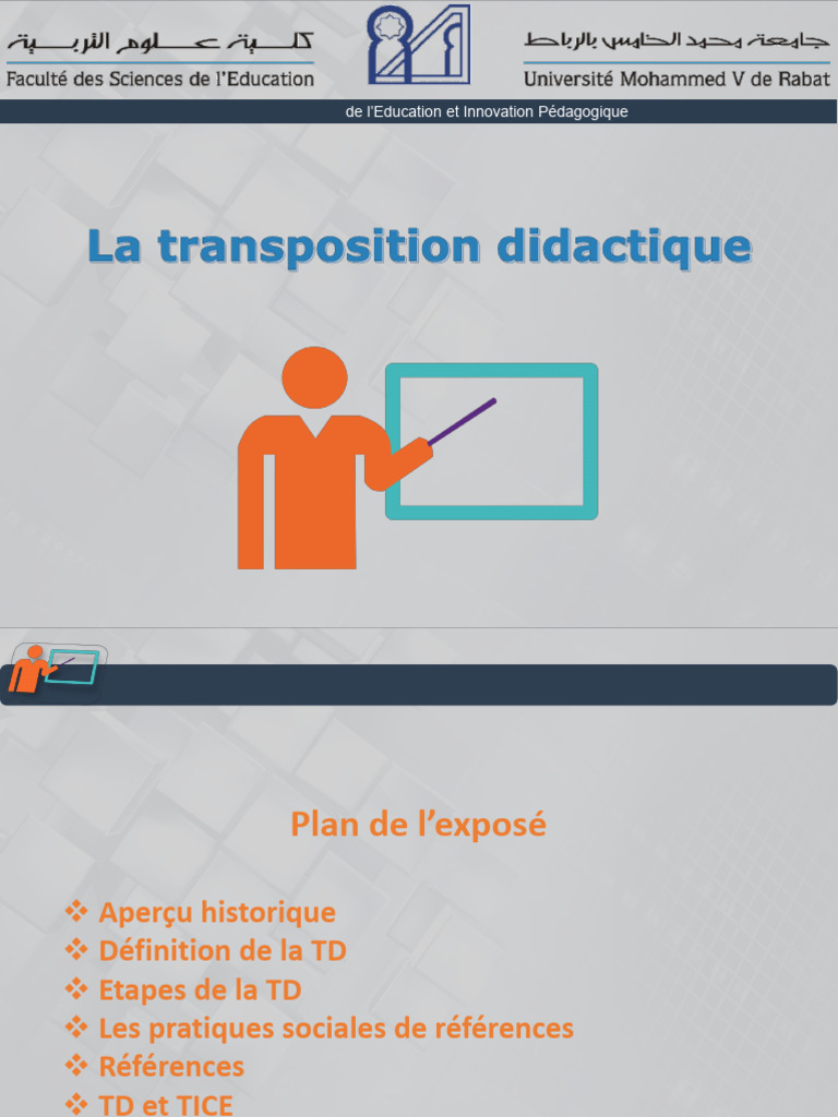 Transposition Didactique : Concepts Clés | PDF | Apprentissage ...