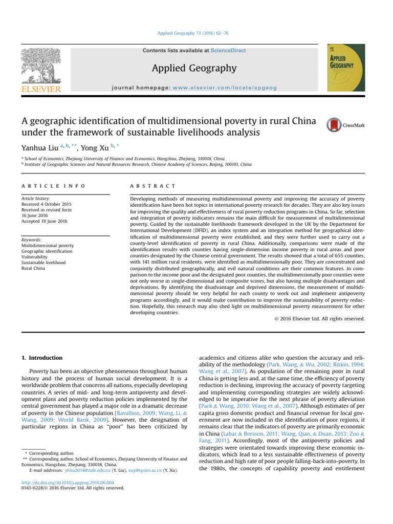 Liu and Xu, 2016 a Geographic Identification of Multidimensional ...