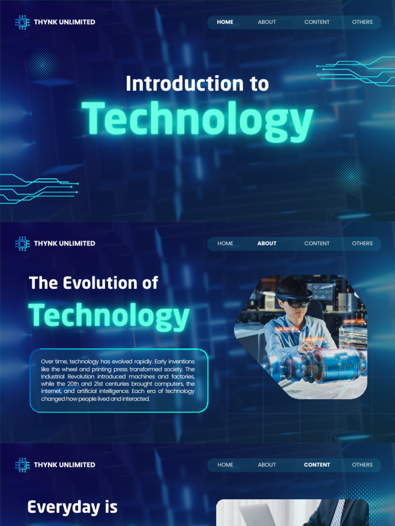 Blue and White Modern Technology Presentation | PDF | Artificial ...