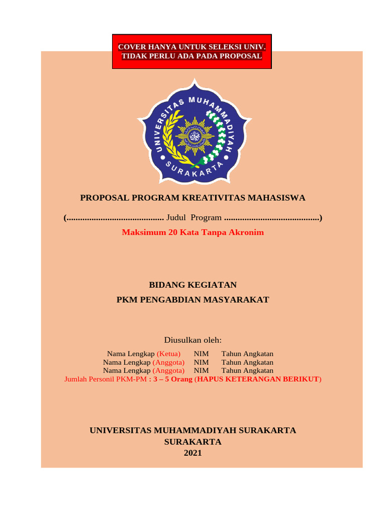 Proposal PKM Pengabdian Masyarakat 2021 | PDF