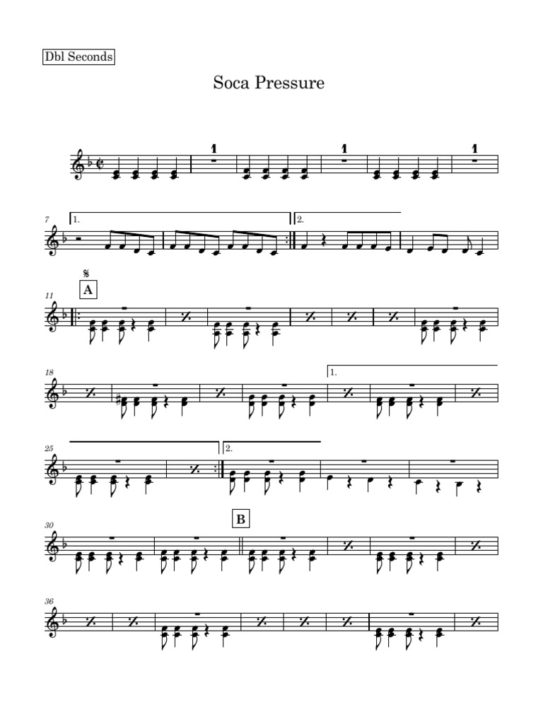 Steel Pan Music Notation Guide | PDF
