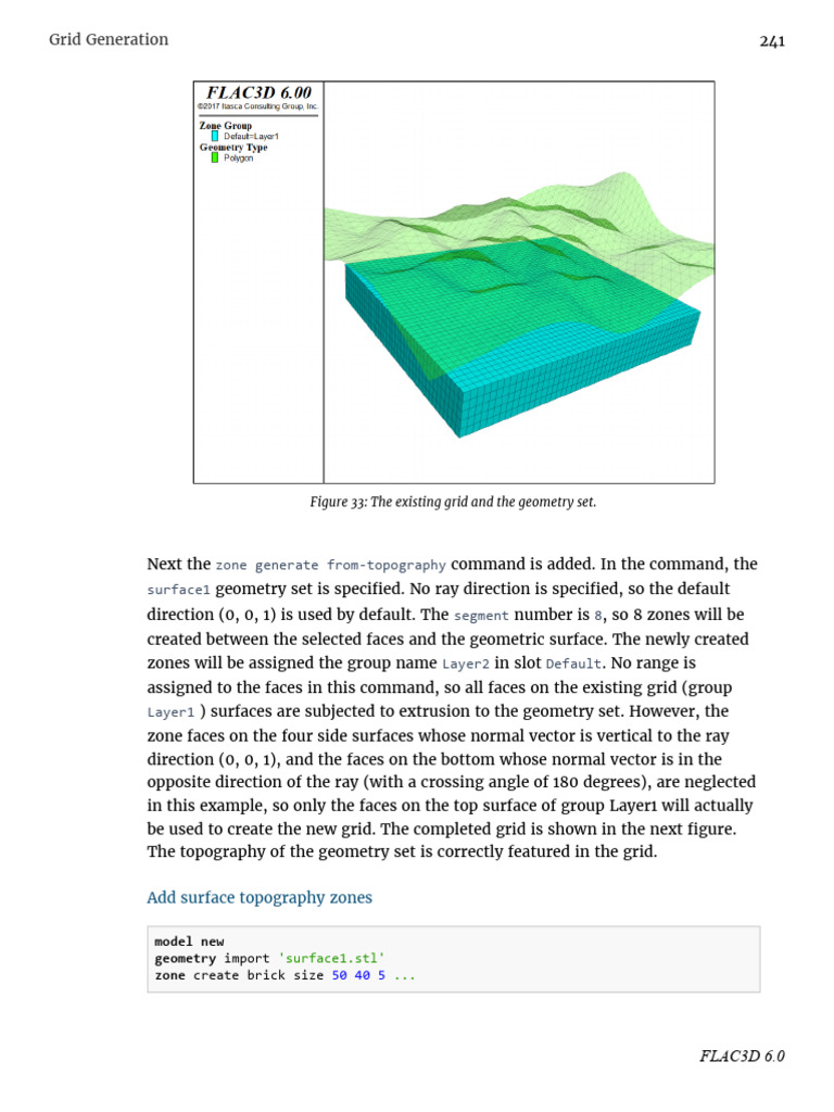 Grid Generation Techniques in FLAC3D | PDF | Plasticity (Physics ...