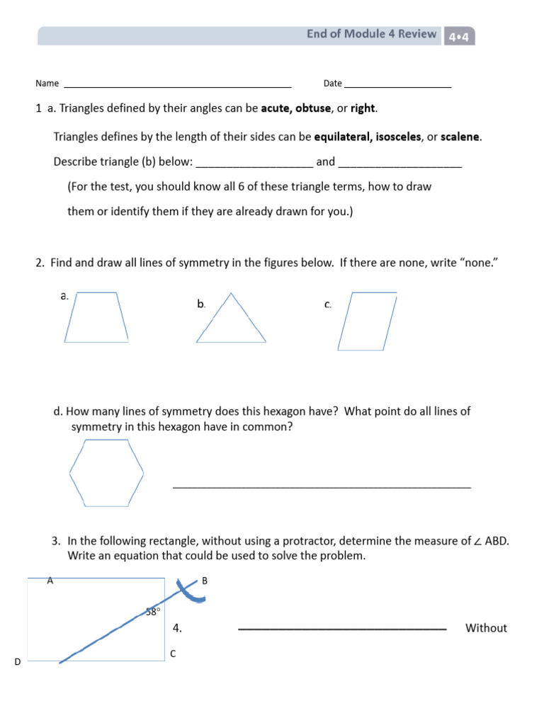 Triangle Types and Symmetry Basics | PDF | Triangle | Angle