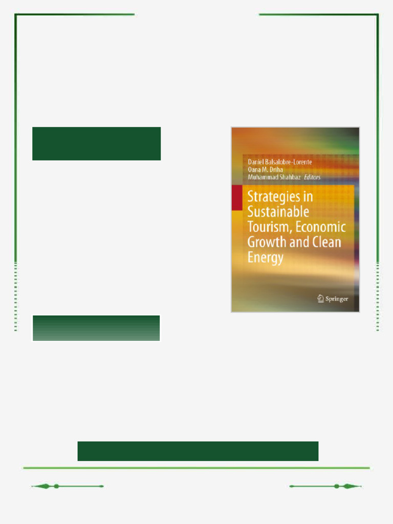 Strategies in Sustainable Tourism, Economic Growth and Clean Energy ...