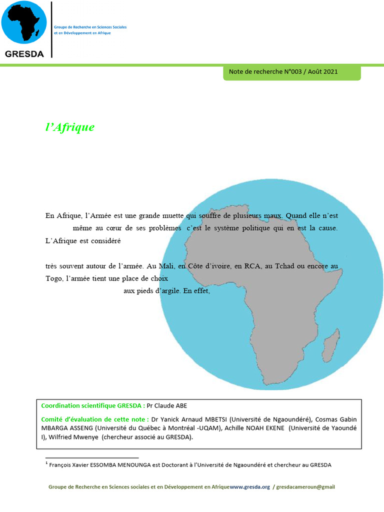 Incohérences des Armées en Afrique Francophone | PDF | Afrique | France