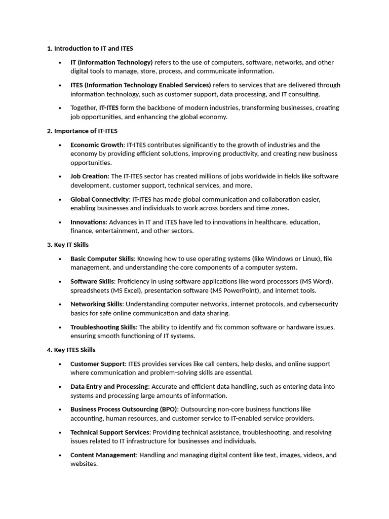 it-ites | PDF | Outsourcing | Data