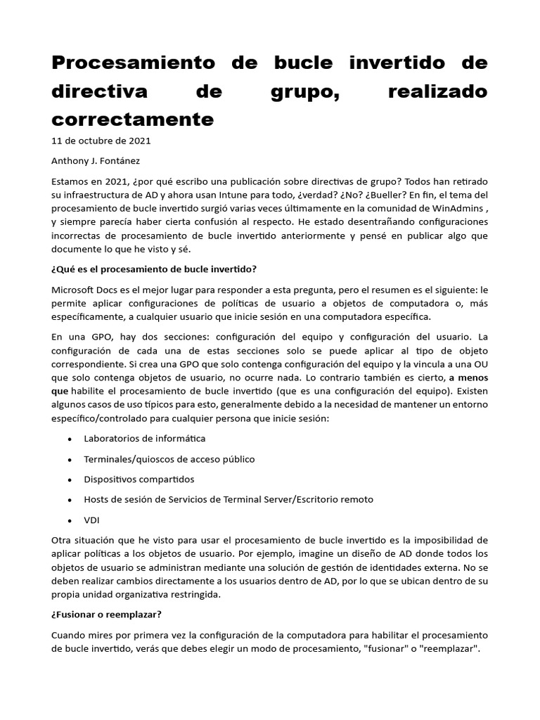 33-Procesamiento de Bucle Invertido de Directiva de Grupo, Realizado ...