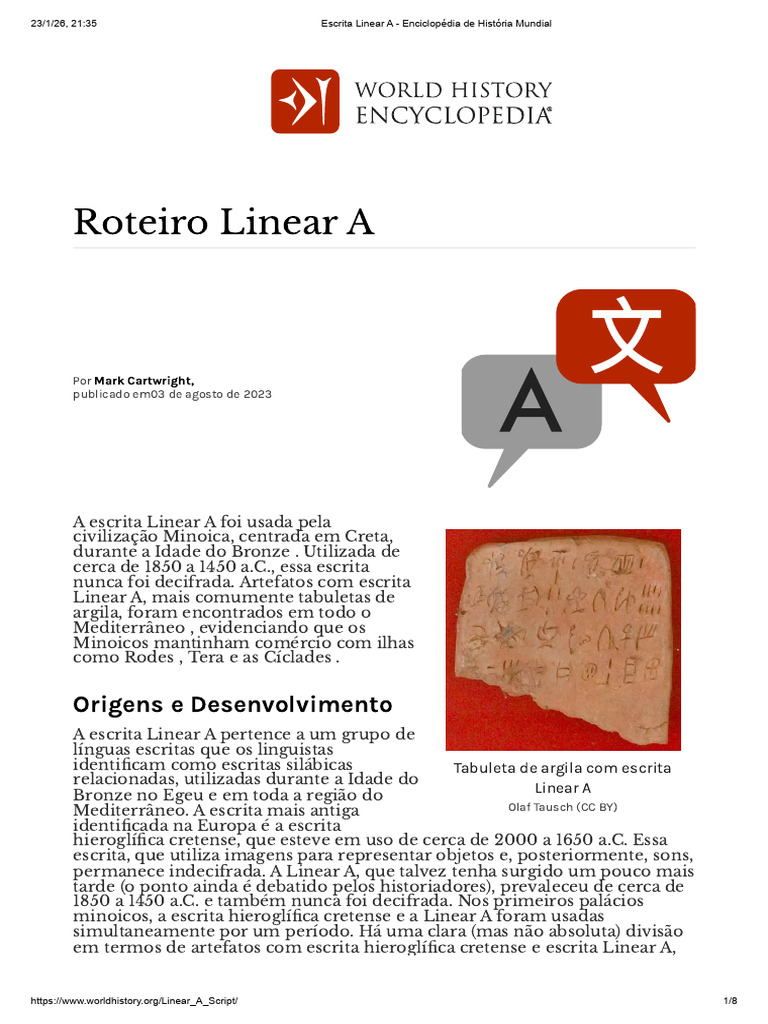 Linear A Script: Minoan Writing System | PDF | Mycenaean Greece ...