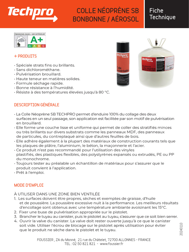 Colle Néoprène SB : Fiche Technique et Utilisation | PDF | Bois ...