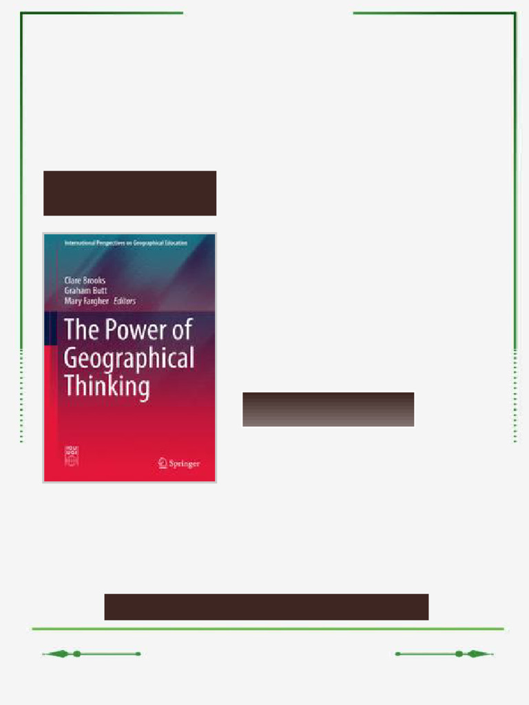 The Power of Geographical Thinking 1st Edition Clare Brooks eBook all ...