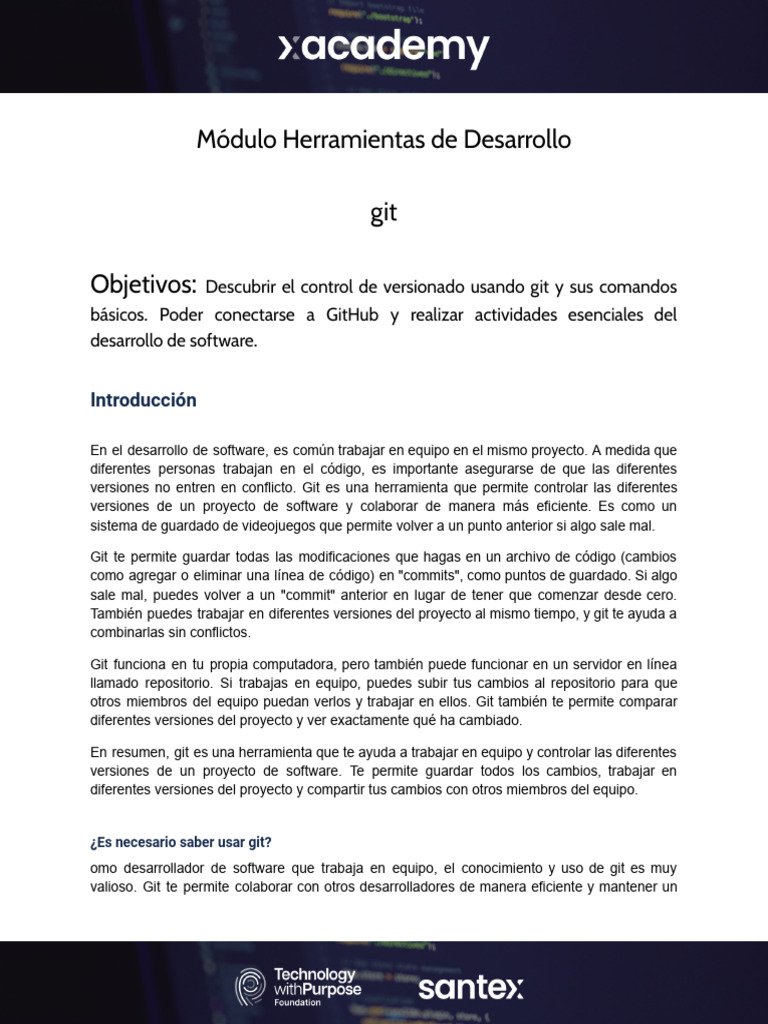 Introducción a Git y GitHub para Desarrolladores | PDF | Software Unix ...