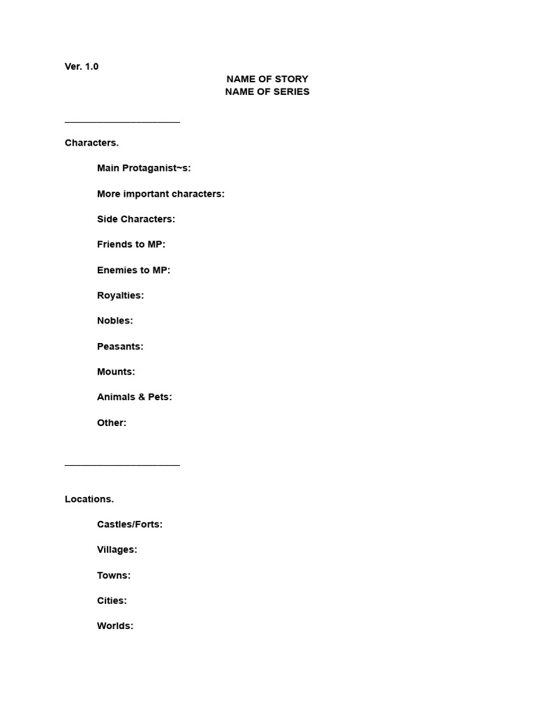Plot Template 1.0 | PDF