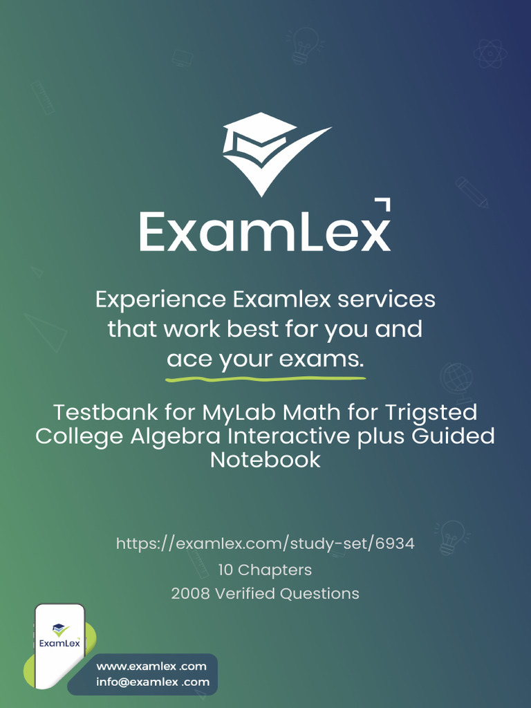MyLab Math Testbank for College Algebra | PDF | Zero Of A Function ...
