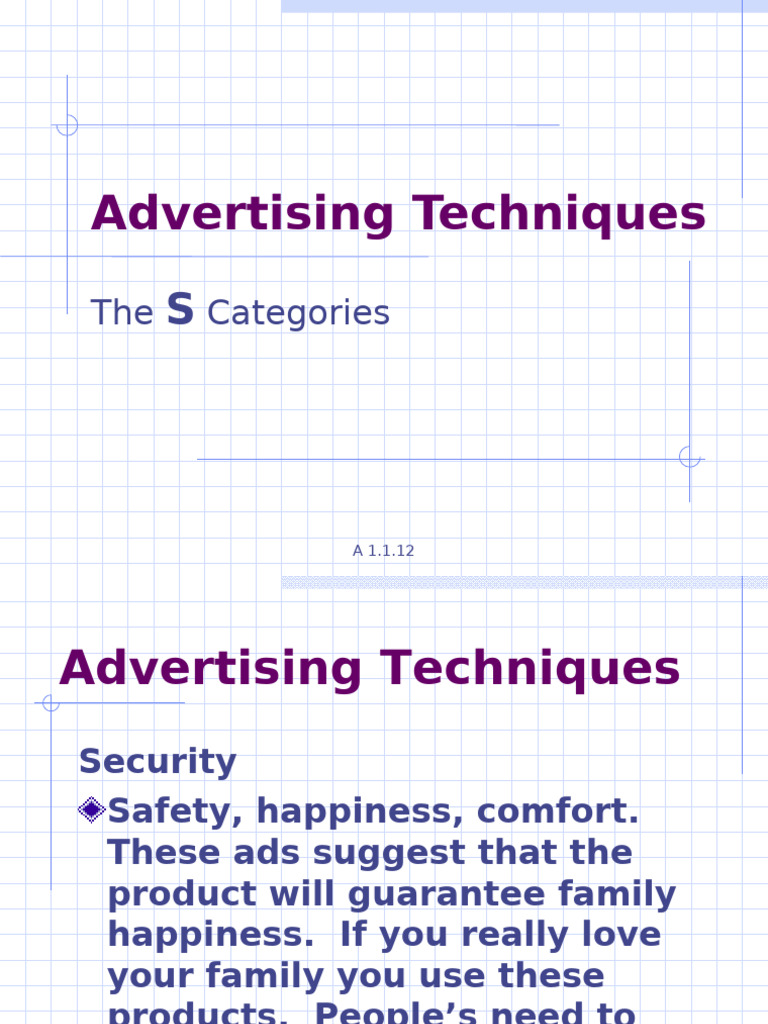 A1.1.12 Advertising Strategies | PDF | Advertising | Promotion And ...