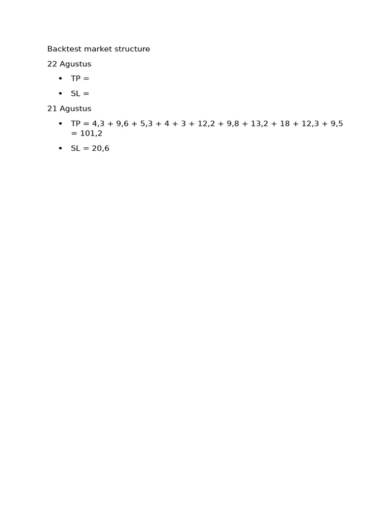Backtest Market Structure | PDF