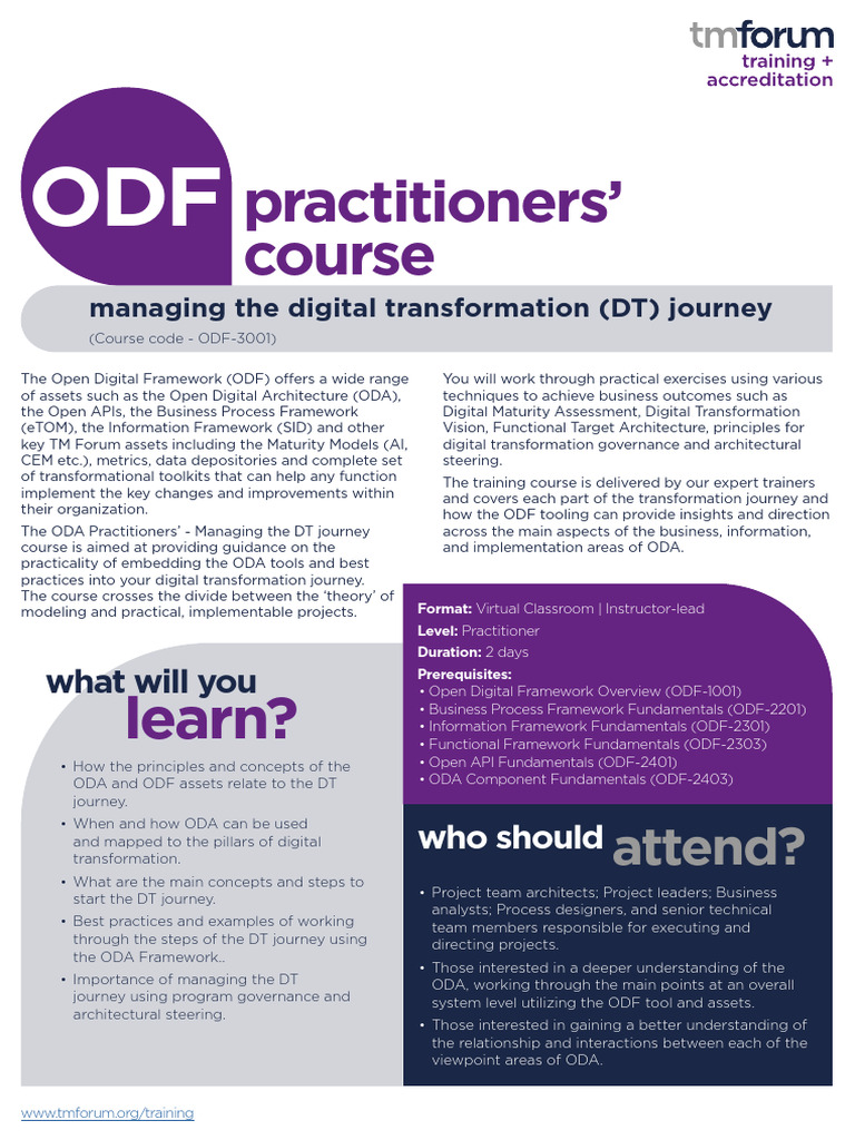 ODA Framework for Digital Transformation | PDF | Learning