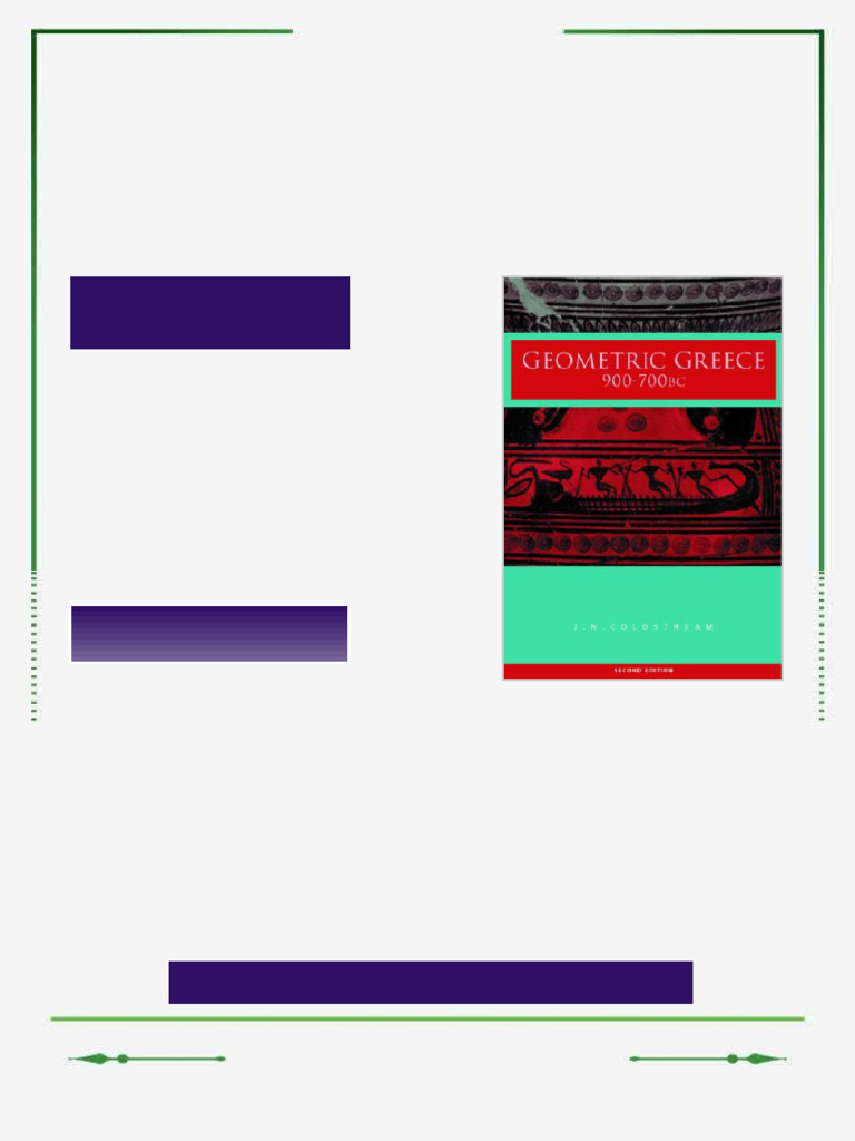 Geometric Greece 900 700 B C John Nicolas Coldstream ebook downloadable ...
