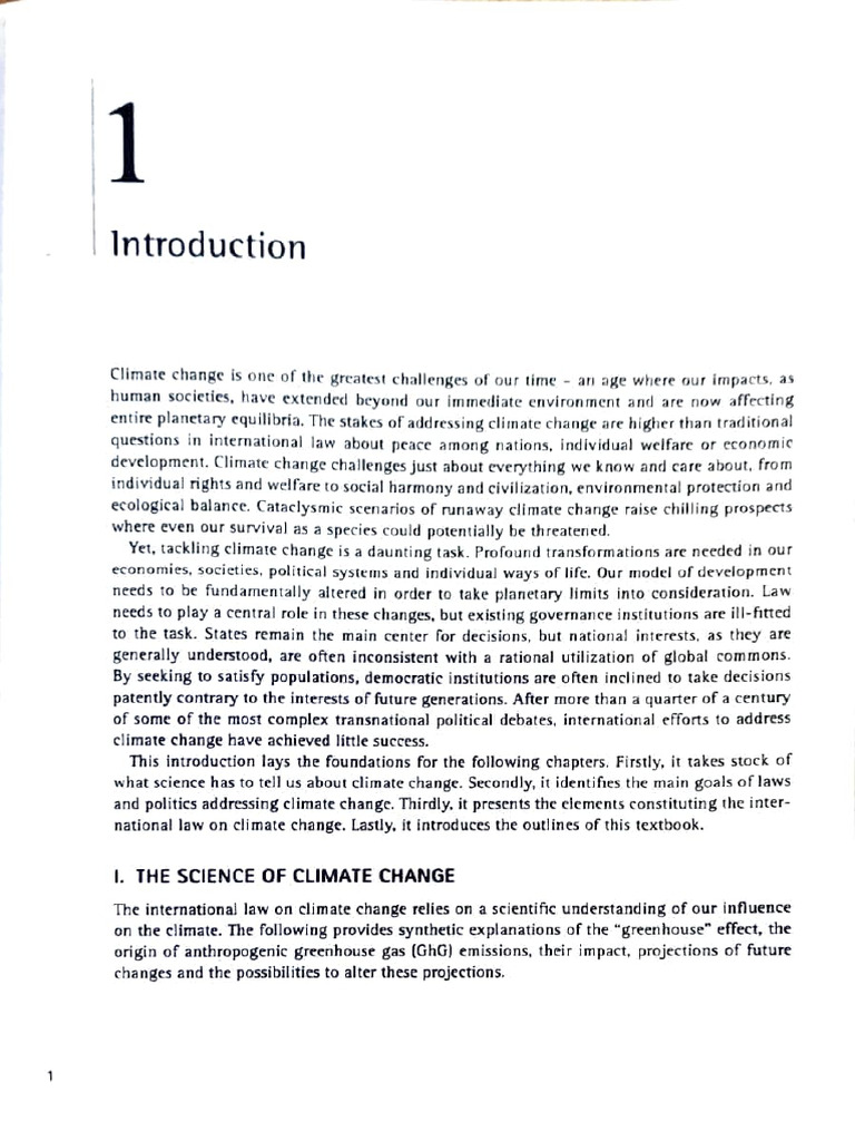 International Climate Change Law | PDF