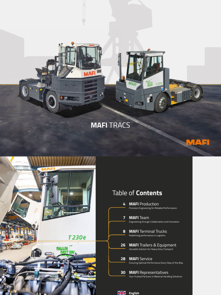 MAFI Terminal Tractors & Equipment Guide | PDF | Trailer (Vehicle) | Truck
