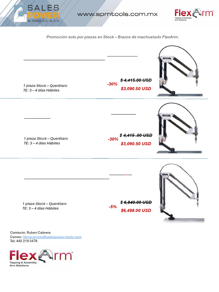 Promociones Brazos | PDF | Ingeniería mecánica