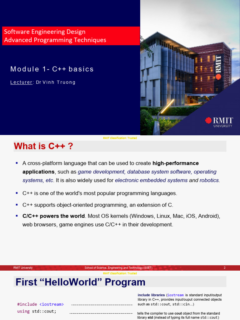 C++ Basics: Variables, Operators, Loops | PDF | C++ | Object Oriented ...