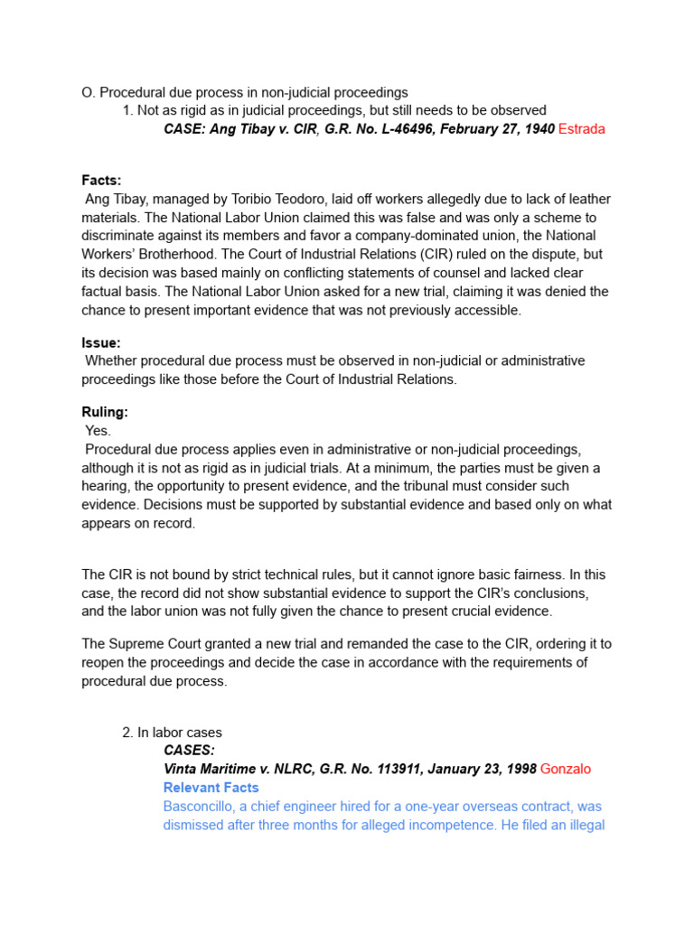 Procedural Due Process in Labor Cases | PDF | Complaint | Criminal ...