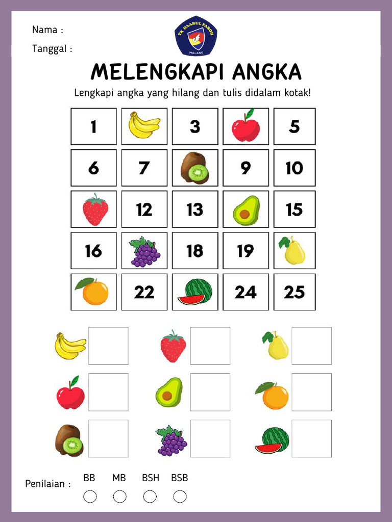 Melengkapi Angka | PDF