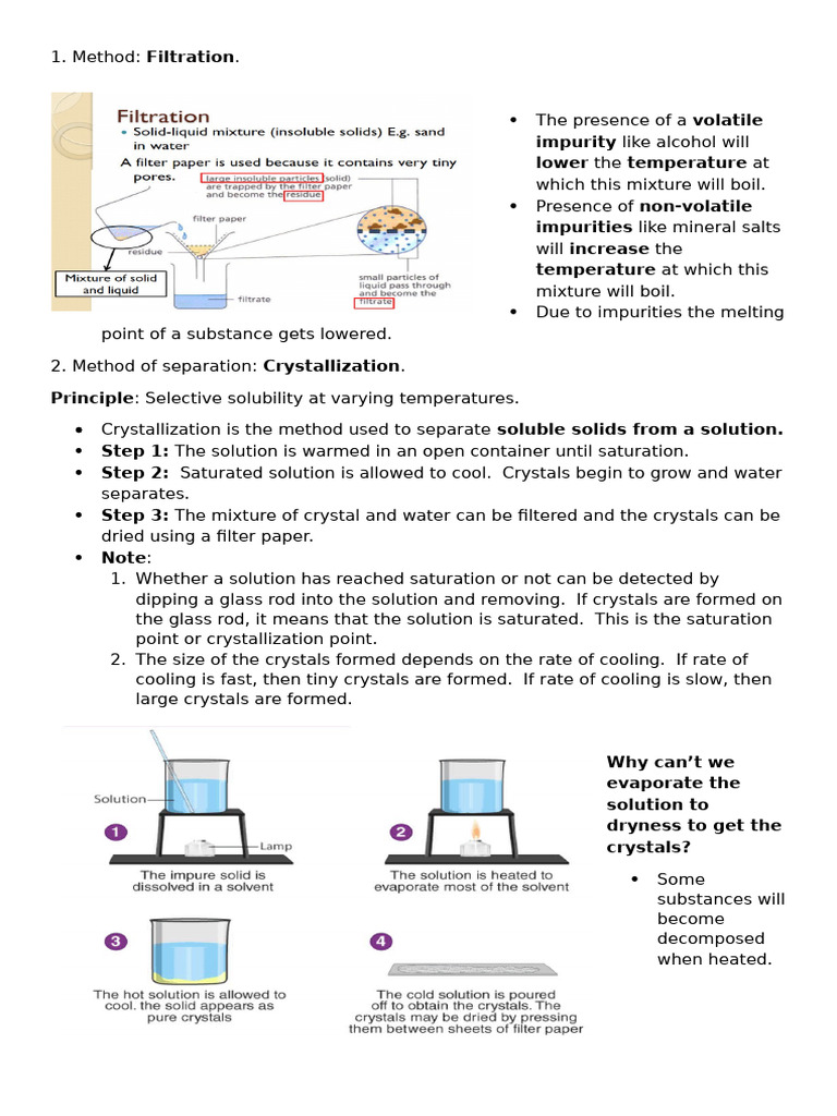 Separation Techniques in Chemistry | PDF | Distillation | Solubility