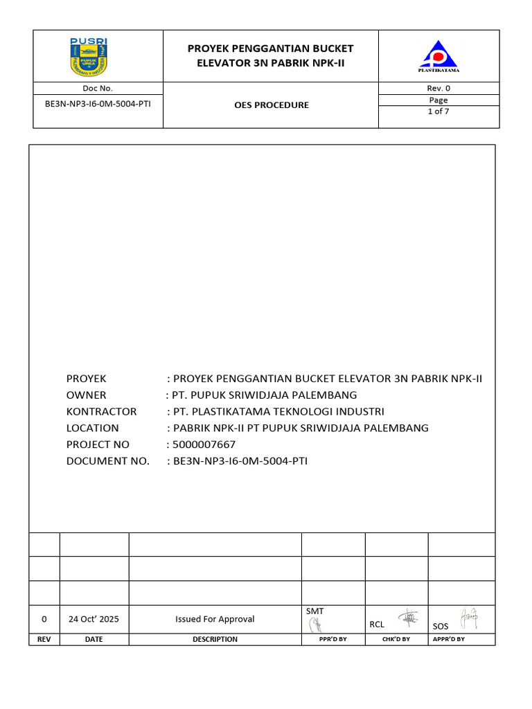 Be3n Np3 I6 0m 5004 Pti Pmi Oes Procedure | PDF