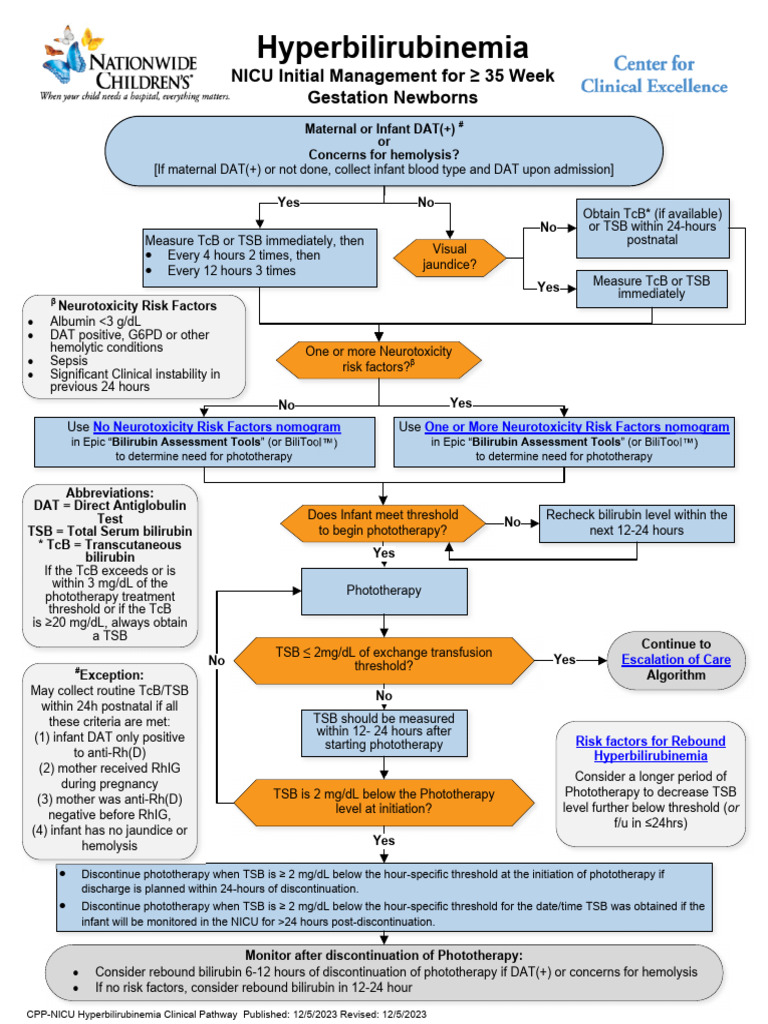 NICU Hyperbilirubinemia Management Guide | PDF | Medical Specialties ...