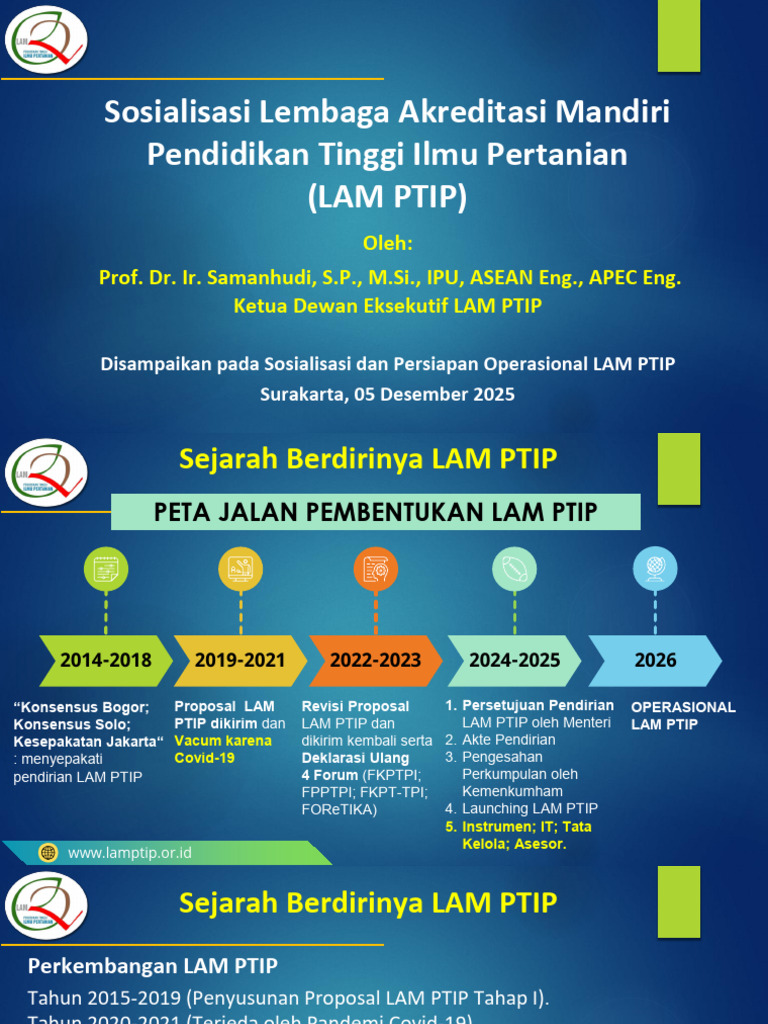 Sosialisasi LAM PTIP: Akreditasi Pendidikan | PDF