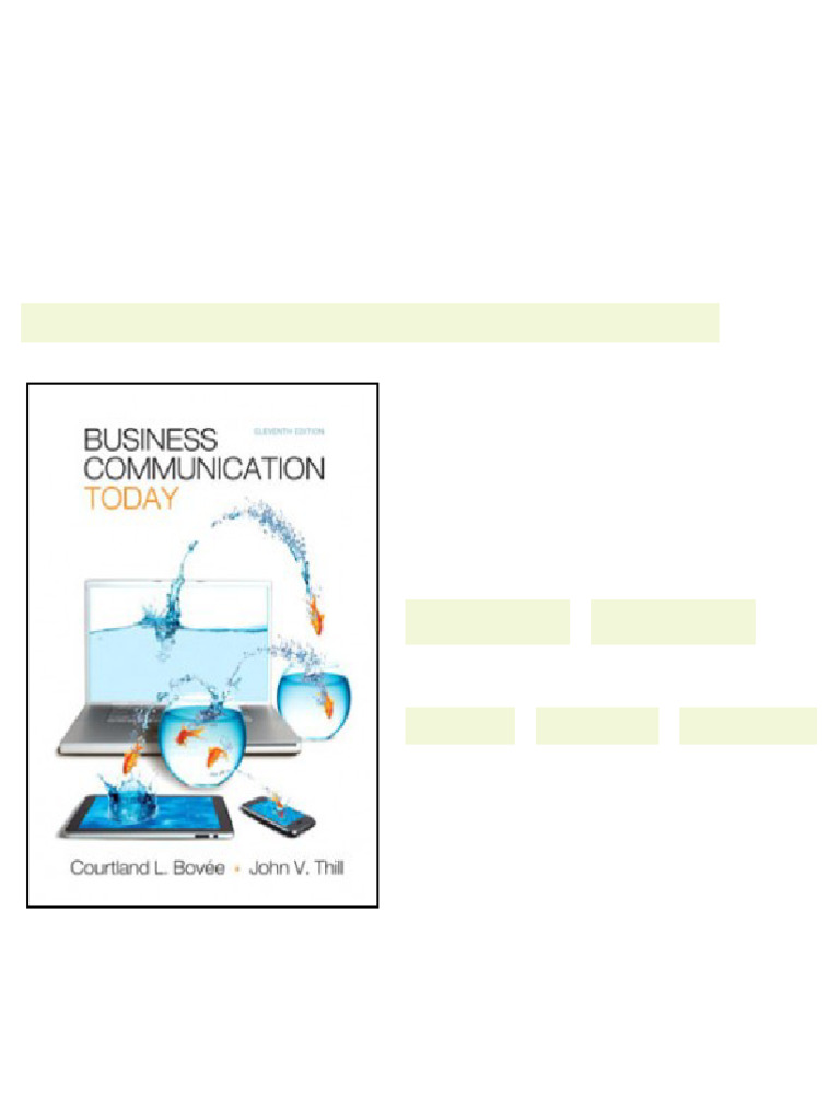 Test Bank for Business Communication Today, 11th Edition: Bovee No Waiting Time | PDF | Project ...